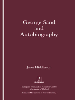 cover image of George Sand and Autobiography